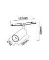 MAGNETO mini * FOCO LED 10W 38º NEGRO